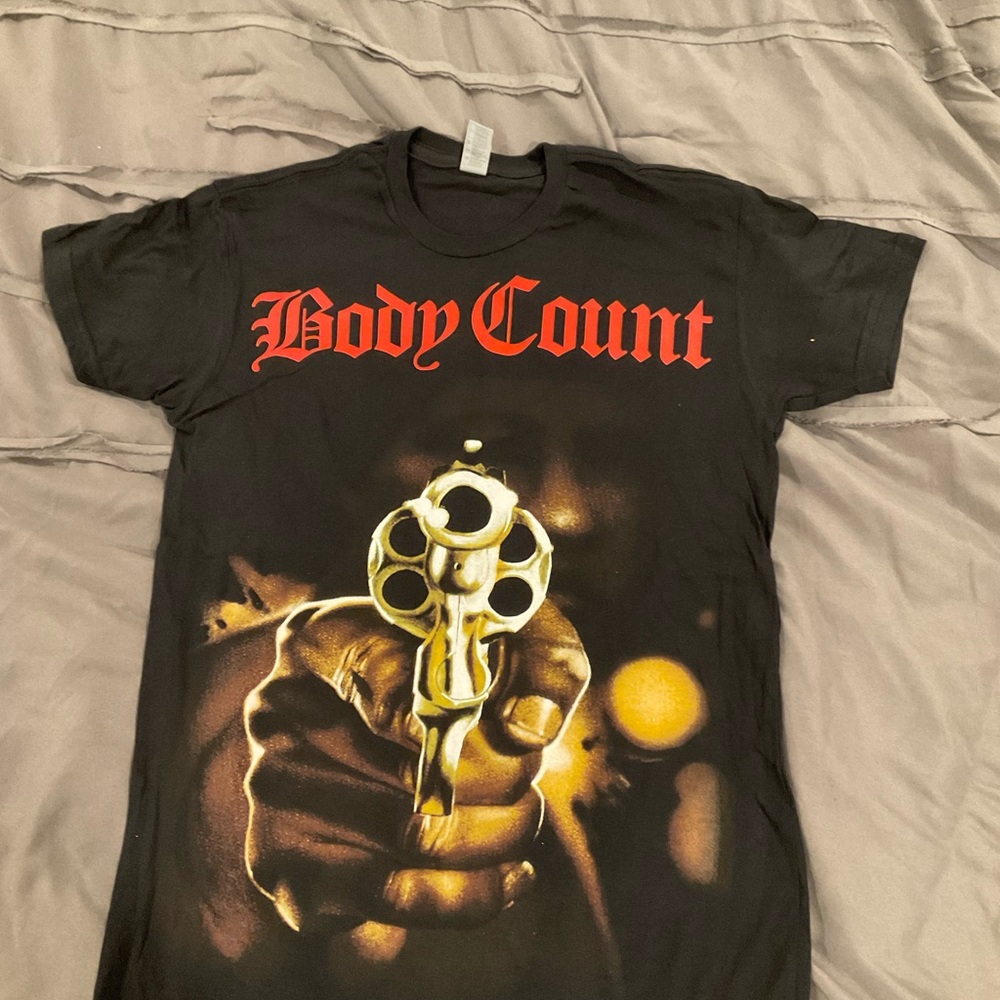 Black Graphic Tee with Red 'Bloodlust' Design